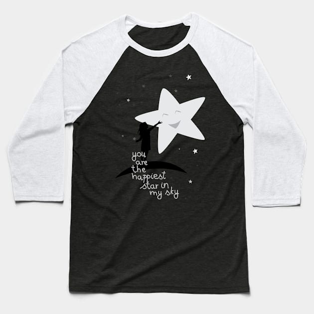 happy star II Baseball T-Shirt by TinkM